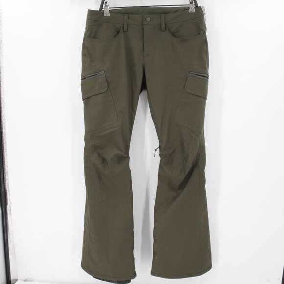 Burton ski Pants Womens Medium L32 Gloria Insulated Snowboard Bootcut Cargo vent - Picture 1 of 16